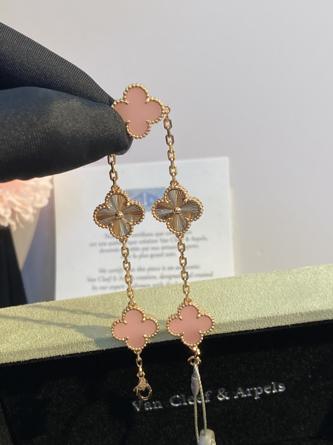 Van Cleef & Arpels Vintage Alhambra Pink Gold Bracelet